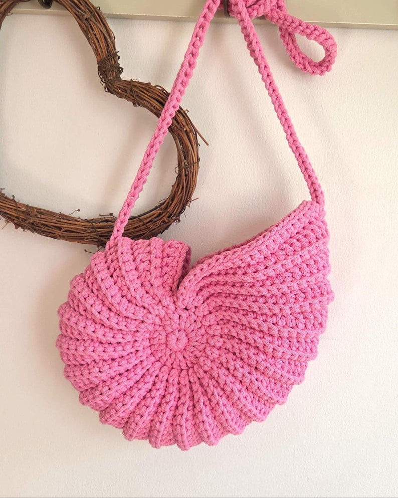 Crochet Ammonite Shell Bag PDF Pattern
