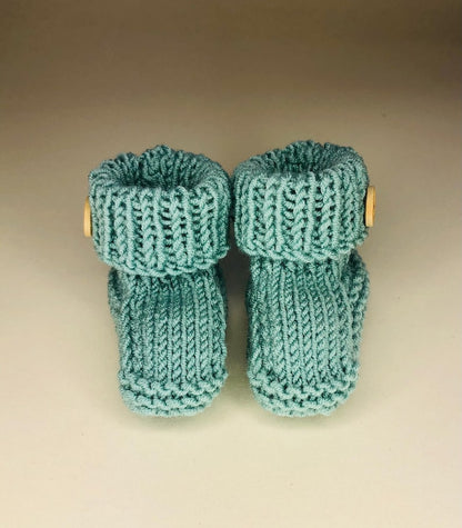 Newborn Baby Booties + Teddy Bear Beanie Hat Set Knitting Pattern