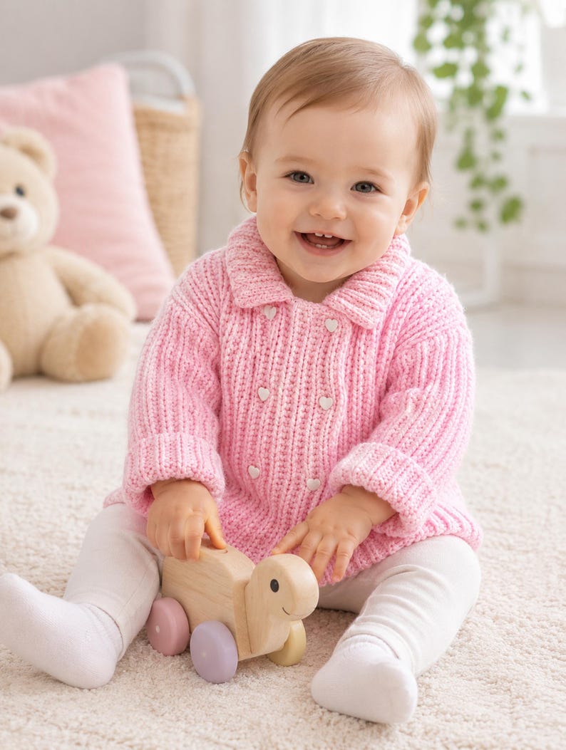 Easy Knit Aran Hooded Jacket Knitting Pattern