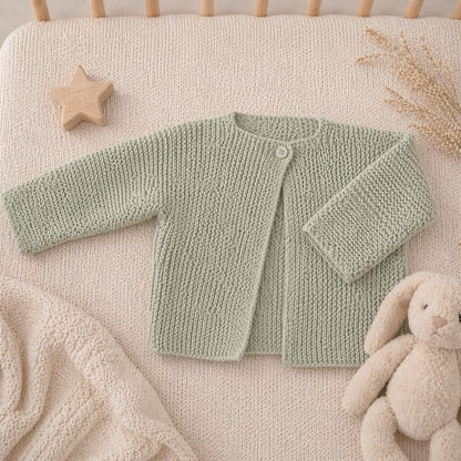 Very Easy Baby Garter Stitch Cardigan Knitting Pattern