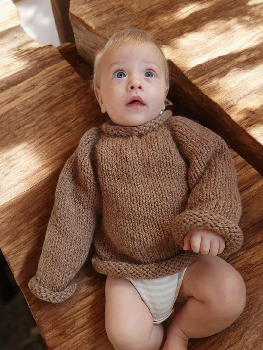 Cosy Baby Child Roll Neck Jumper Knitting