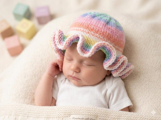 newborn baby sun hat knitting pattern