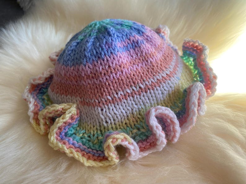 newborn baby sun hat knitting pattern