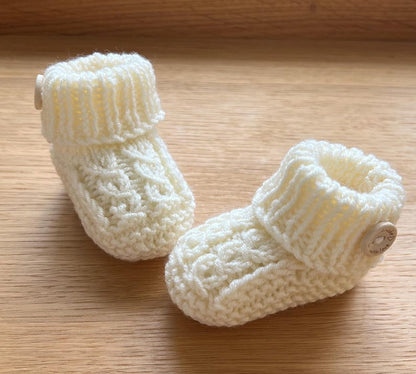 Newborn Knitting Pattern Baby Booties