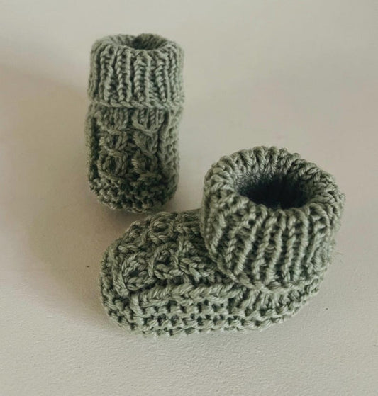 Newborn Knitting Pattern Baby Booties