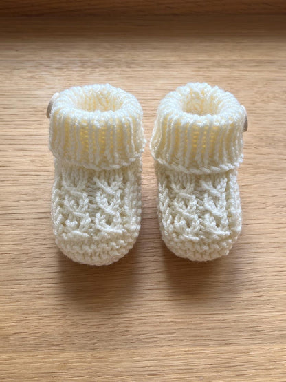 Newborn Knitting Pattern Baby Booties