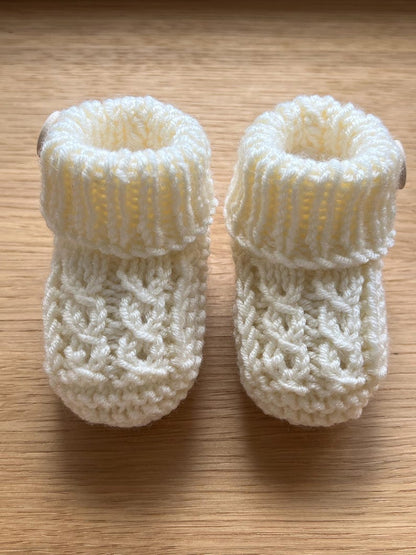 Newborn Knitting Pattern Baby Booties