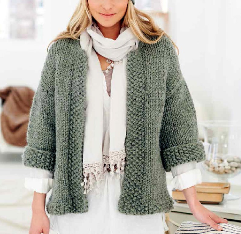 Super Chunky Bulky Easy Waistcoat Knitting Pattern