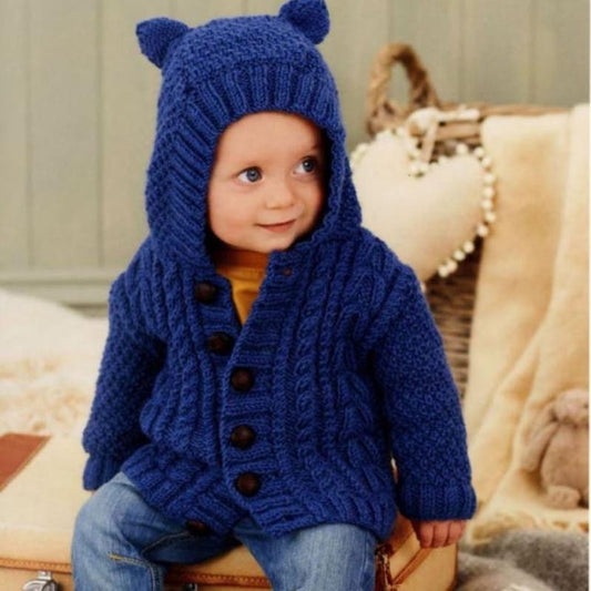Hooded Cardigan Knitting Pattern