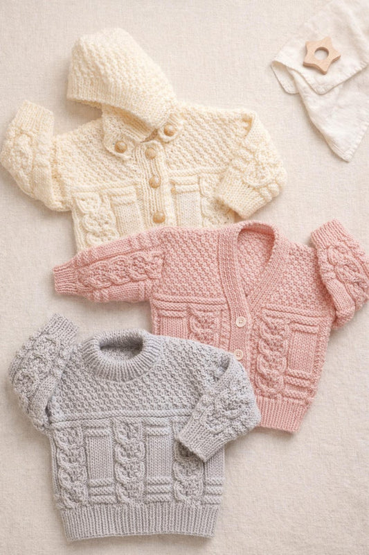 Cable Sweater Cardigan Jumper PDF Knitting Pattern