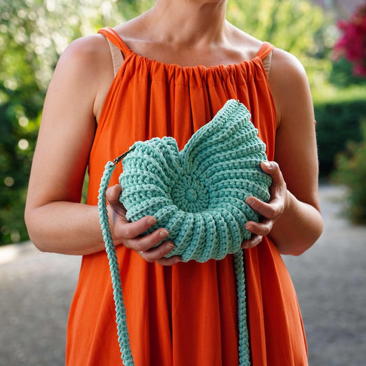 Crochet Ammonite Shell Bag PDF Pattern