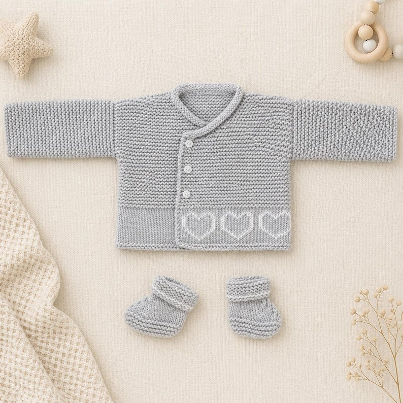 Baby Heart Jumper Knitting Patterns