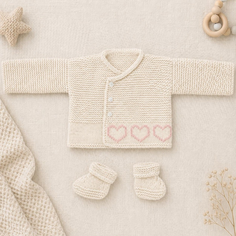 Baby Heart Jumper Knitting Patterns