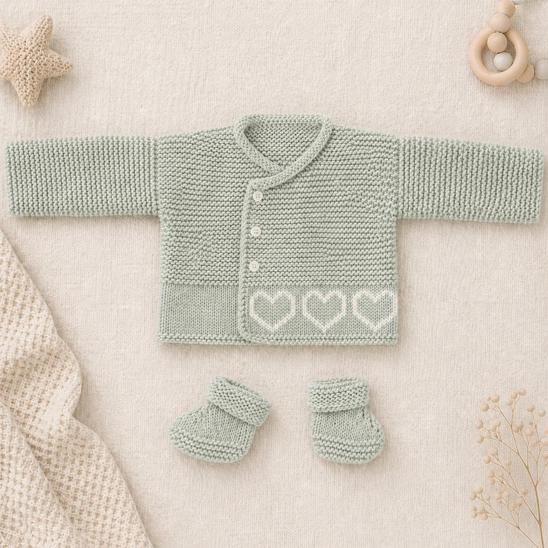 Baby Heart Jumper Knitting Patterns
