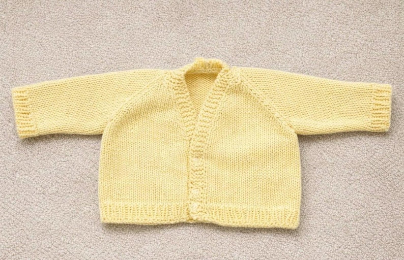 Newborn Baby Cardigan Knitting Pattern