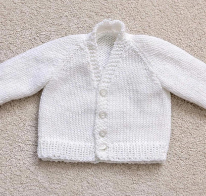 Newborn Baby Cardigan Knitting Pattern