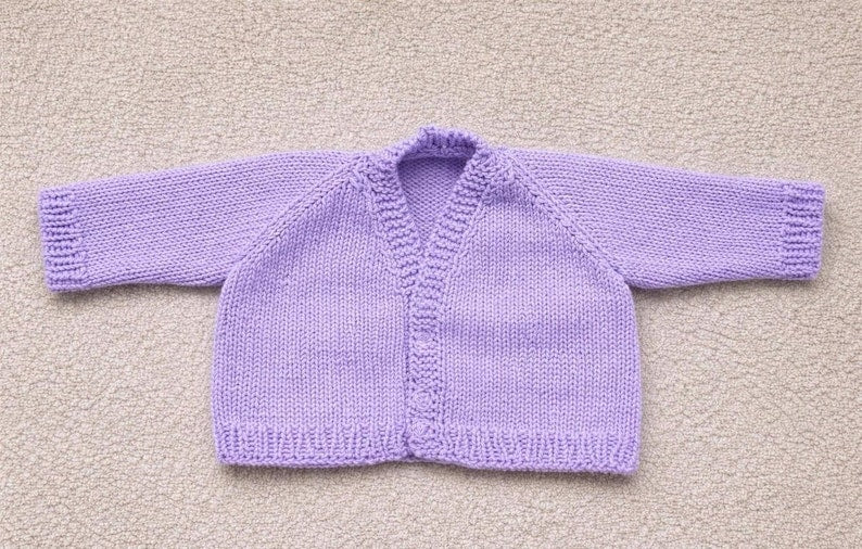 Newborn Baby Cardigan Knitting Pattern
