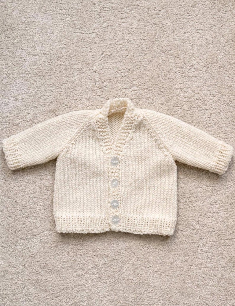 Newborn Baby Cardigan Knitting Pattern