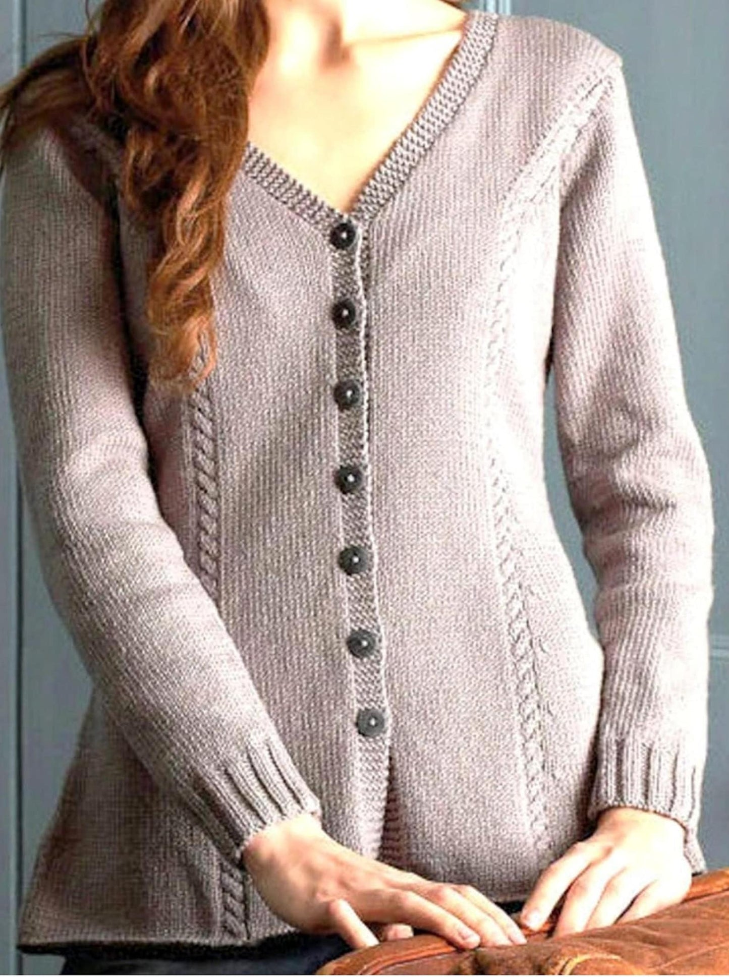 Knitting Pattern Vented Peplum Cable Jacket Cardigan