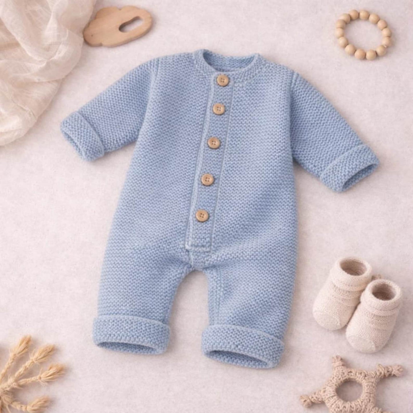 Easy Baby Romper Suit Knitting Pattern