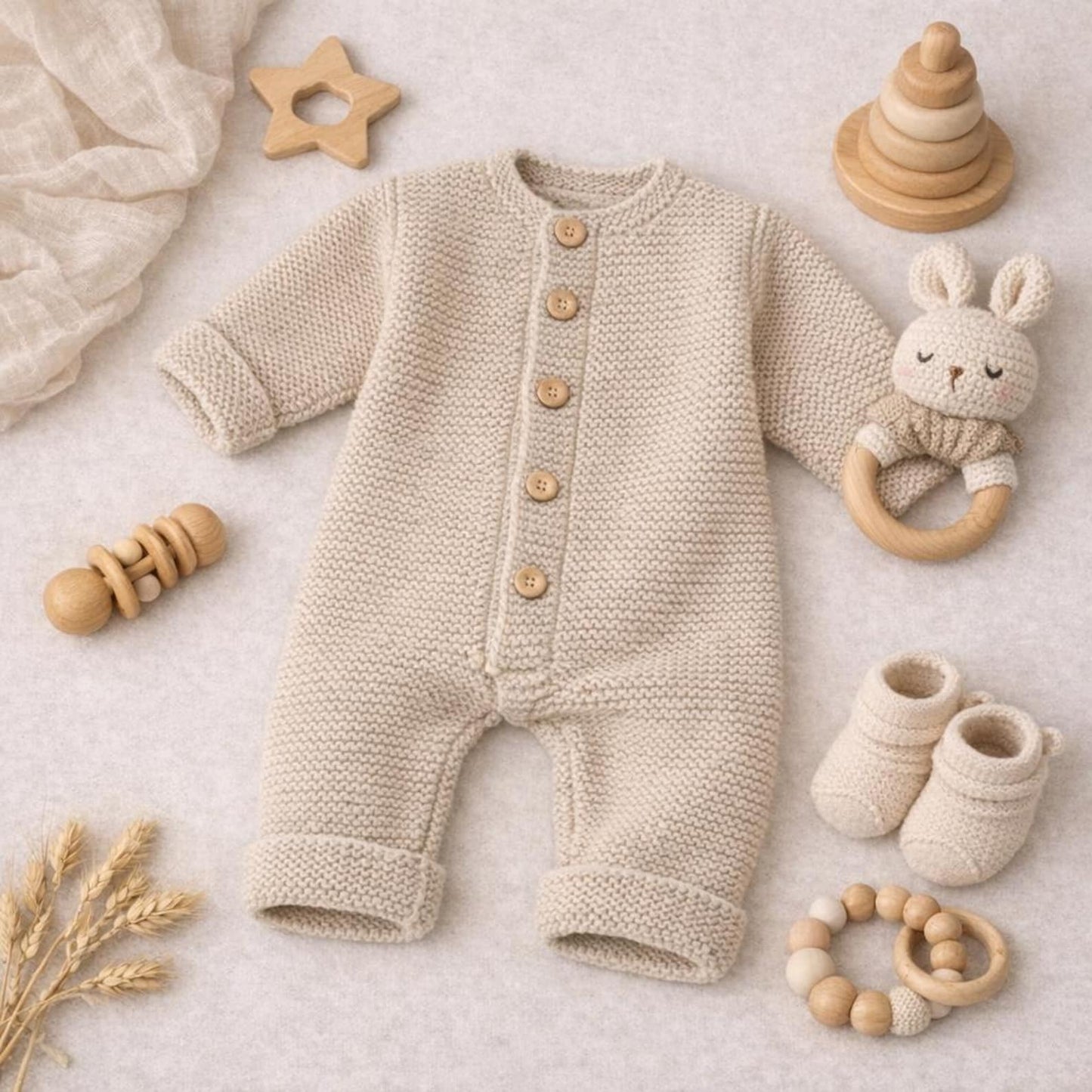 Easy Baby Romper Suit Knitting Pattern