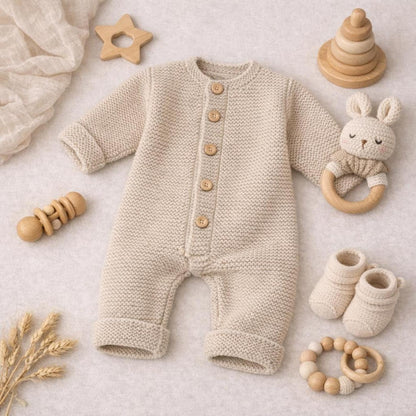 Easy Baby Romper Suit Knitting Pattern