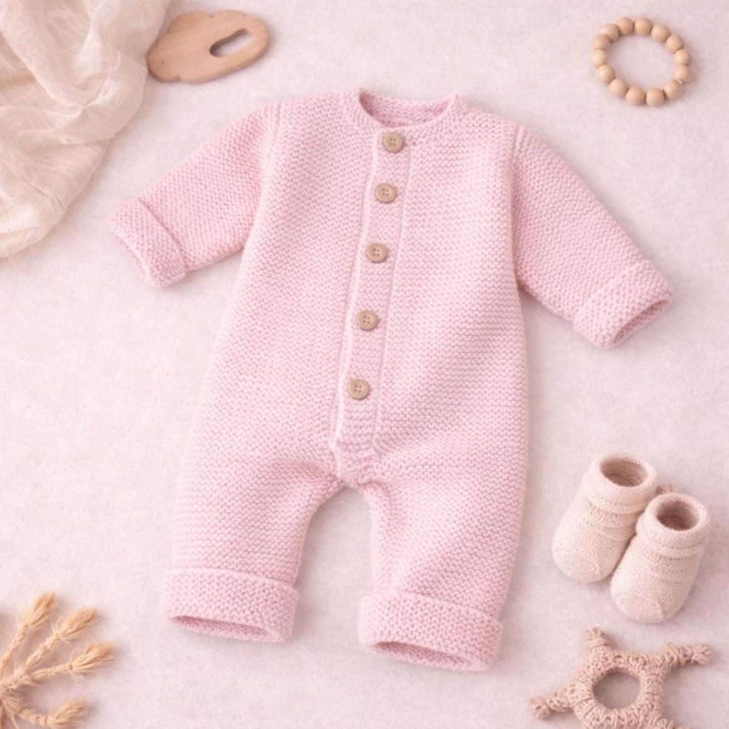 Easy Baby Romper Suit Knitting Pattern