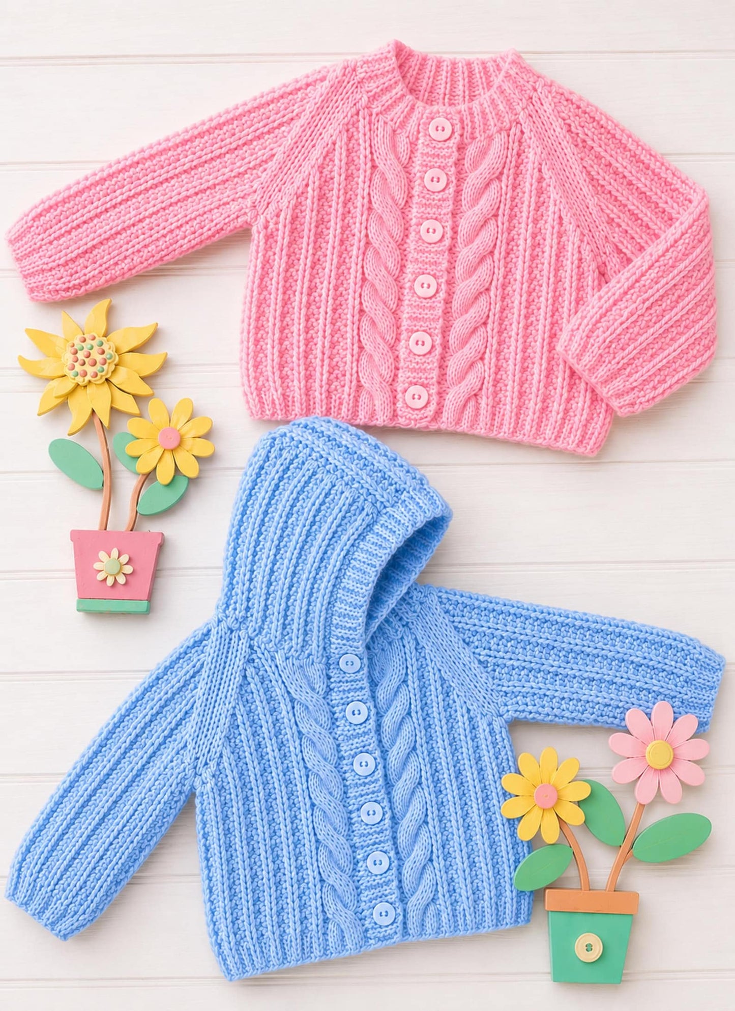 Cable Cardigans & Hooded Jacket knitting pattern