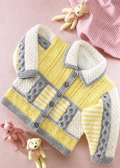 Girls Smart Sampler Jacket Knitting Pattern