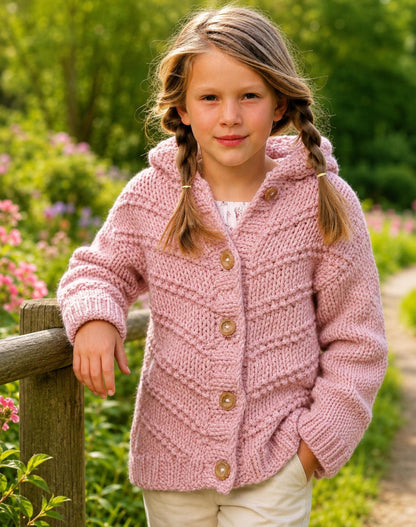 Quick Knit Unisex Hooded Jacket Knitting Pattern