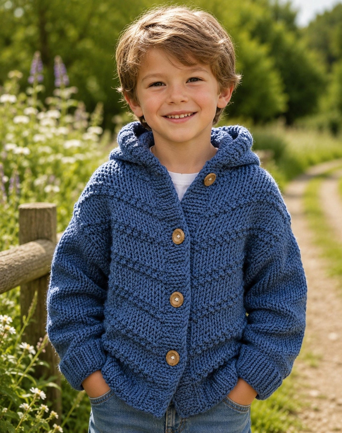 Quick Knit Unisex Hooded Jacket Knitting Pattern